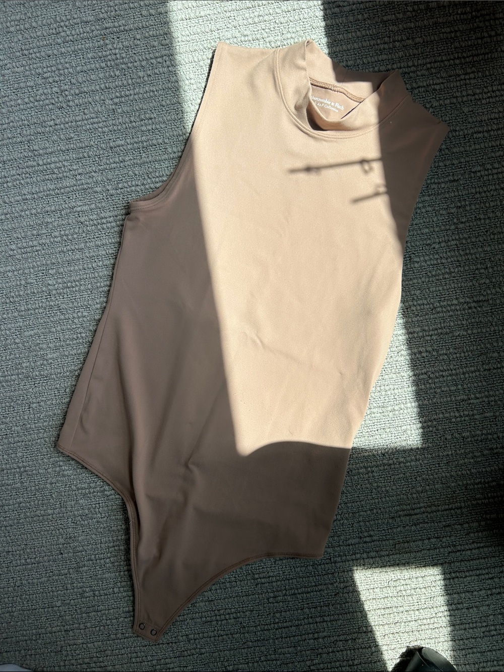 Abercrombie & Fitch Sleeveless Taupe Bodysuit